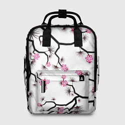 Рюкзак женский Цветущий шиповник, цвет: 3D-принт