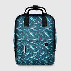 Рюкзак женский Воблеры рыбки, цвет: 3D-принт