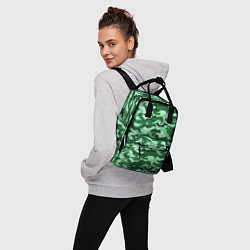 Рюкзак женский Зеленый монохромный камуфляж, цвет: 3D-принт — фото 2