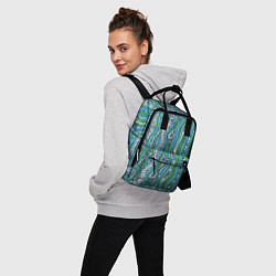 Рюкзак женский Разноцветная абстракция в стиле дудл Волны, линии,, цвет: 3D-принт — фото 2