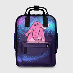 Рюкзак женский Розовый слоник, цвет: 3D-принт