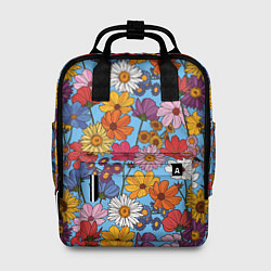 Рюкзак женский Ромашки-лютики, цвет: 3D-принт