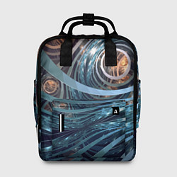 Рюкзак женский Абстрактный геометрический паттерн, цвет: 3D-принт