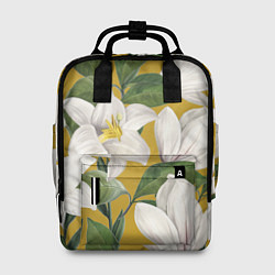 Рюкзак женский Цветы Белые Лилии, цвет: 3D-принт