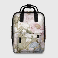 Рюкзак женский Цветы Английский Садовый Узор, цвет: 3D-принт