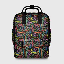 Рюкзак женский Разноцветные яркие узоры, цвет: 3D-принт