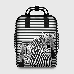 Рюкзак женский Матросы на зебрах, цвет: 3D-принт