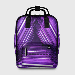 Рюкзак женский Неоновые лестницы - Фиолетовый, цвет: 3D-принт