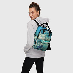 Рюкзак женский Прибрежная синева, цвет: 3D-принт — фото 2