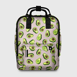 Рюкзак женский Авокадо, текстильный паттерн, цвет: 3D-принт