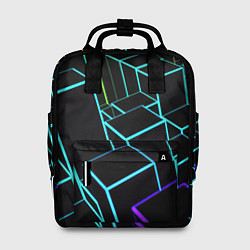 Рюкзак женский Неоновый эквалайзер, цвет: 3D-принт