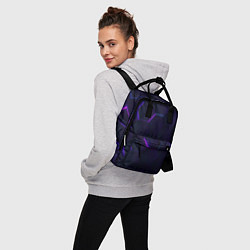 Рюкзак женский Фигурный фиолетовый фон, цвет: 3D-принт — фото 2