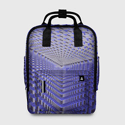 Рюкзак женский Неоновые кубы - оптическая иллюзия, цвет: 3D-принт