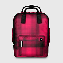 Рюкзак женский Черно-красная мелкая клетка, цвет: 3D-принт