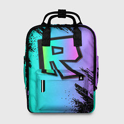 Рюкзак женский Roblox neon logo, цвет: 3D-принт