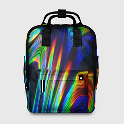 Рюкзак женский Волнообразные абстрактные линии, цвет: 3D-принт