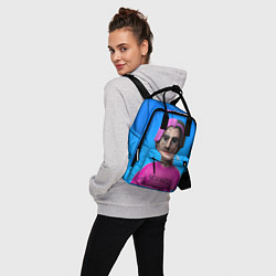 Рюкзак женский Lil Peep На Синем Фоне, цвет: 3D-принт — фото 2