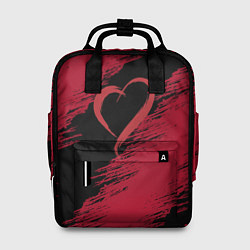 Рюкзак женский Нарисованное кистью сердце, цвет: 3D-принт