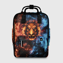 Рюкзак женский Огонь и вода - лев, цвет: 3D-принт