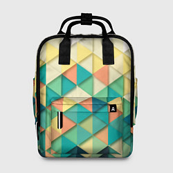 Рюкзак женский Мозаичный градиент, цвет: 3D-принт