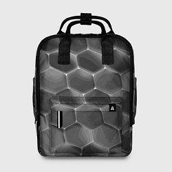 Рюкзак женский Черные камни, цвет: 3D-принт