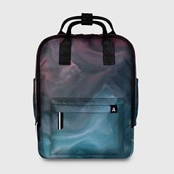 Рюкзак женский Розовый и синий дым во тьме, цвет: 3D-принт