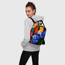Рюкзак женский Разноцветные зонтики, цвет: 3D-принт — фото 2