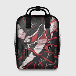 Рюкзак женский Японская змея уроборос, цвет: 3D-принт