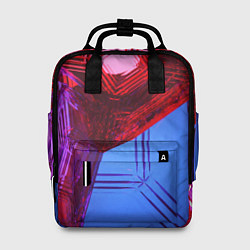 Рюкзак женский Ледяные кубы - Красный, синий, розовый, цвет: 3D-принт