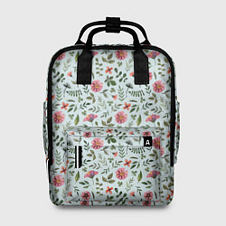 Рюкзак женский Мятно-цветочный, цвет: 3D-принт