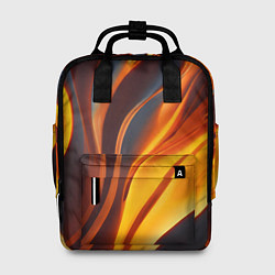 Рюкзак женский Плавные огненные узоры, цвет: 3D-принт