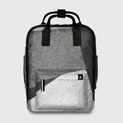 Рюкзак женский Белые и серые полосы на поверхности с блёстками, цвет: 3D-принт