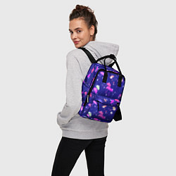 Рюкзак женский Неоновые зонтики на фиолетовом фоне, цвет: 3D-принт — фото 2