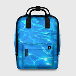 Рюкзак женский Абстрактные волны бассейна - текстура, цвет: 3D-принт
