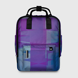 Женский рюкзак Геометрические объёмные фиолетовые кубы