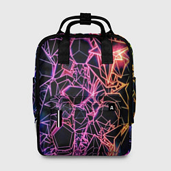Рюкзак женский Неоновые трехмерные фигуры, цвет: 3D-принт