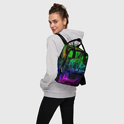 Рюкзак женский Разноцветный неоновый дым, цвет: 3D-принт — фото 2