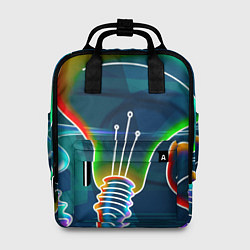 Рюкзак женский Неоновые лампы - коллаж, цвет: 3D-принт