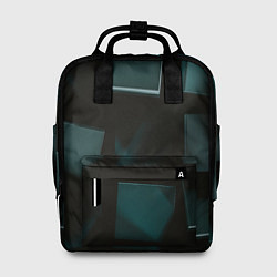 Рюкзак женский Геометрические тёмные кубы, цвет: 3D-принт