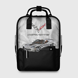 Рюкзак женский Chevrolet Corvette - motorsport, цвет: 3D-принт