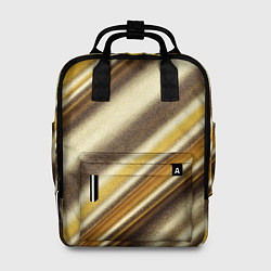 Рюкзак женский Золотая голографическая диагональ, цвет: 3D-принт