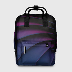 Рюкзак женский Спиральные тёмные пластины, цвет: 3D-принт