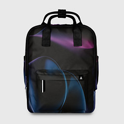 Рюкзак женский Абстрактные фиолетовые волны, цвет: 3D-принт