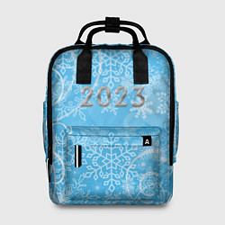 Рюкзак женский Морозный узор на стекле 2023, цвет: 3D-принт