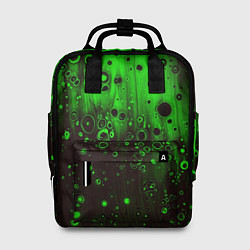 Рюкзак женский Зелёные краски и вода, цвет: 3D-принт
