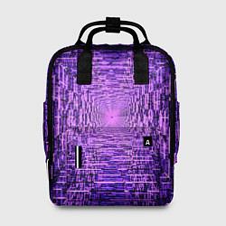 Рюкзак женский Фантастические фиолетовые лучи, цвет: 3D-принт