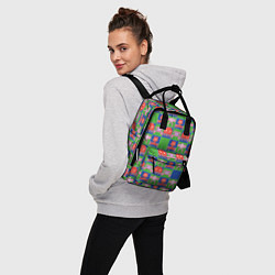 Рюкзак женский Пиксельный рисунок поп арт, цвет: 3D-принт — фото 2