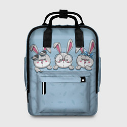 Рюкзак женский Зайки-кролики, цвет: 3D-принт