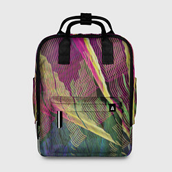 Рюкзак женский Неоновые волнообразные линии, цвет: 3D-принт