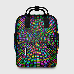 Рюкзак женский Цветная спираль - оптическая иллюзия, цвет: 3D-принт